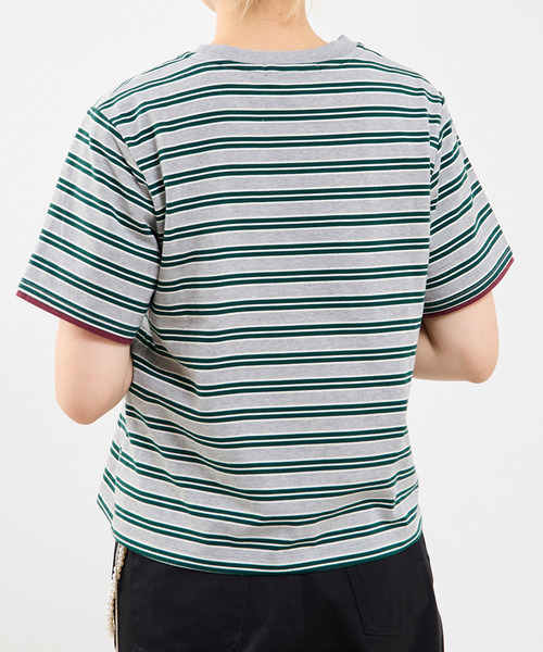 SOFFITTO(ソフィット)の「コットンボーダー半袖Tシャツ(Tシャツ/カットソー・レディース・ブラウン系その他/グレー系その他・FREE)」の6枚目の写真