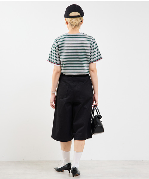 SOFFITTO(ソフィット)の「コットンボーダー半袖Tシャツ(Tシャツ/カットソー・レディース・ブラウン系その他/グレー系その他・FREE)」の8枚目の写真
