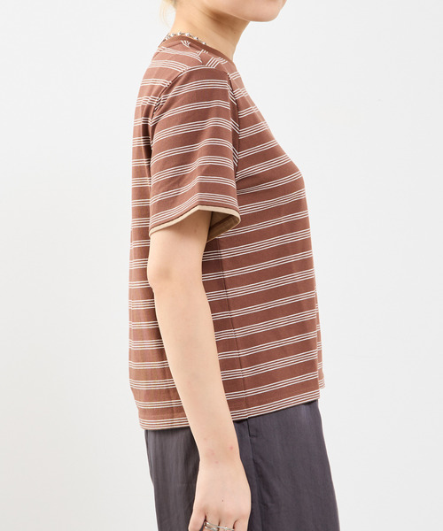 SOFFITTO(ソフィット)の「コットンボーダー半袖Tシャツ(Tシャツ/カットソー・レディース・ブラウン系その他/グレー系その他・FREE)」の15枚目の写真