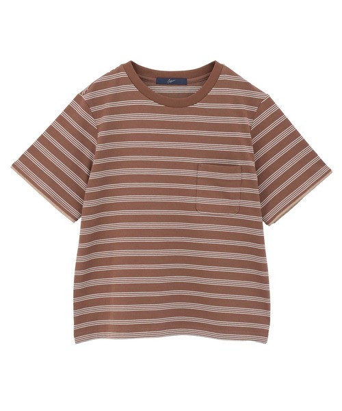 SOFFITTO(ソフィット)の「コットンボーダー半袖Tシャツ(Tシャツ/カットソー・レディース・ブラウン系その他/グレー系その他・FREE)」の17枚目の写真
