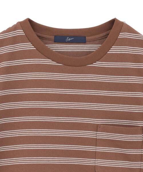 SOFFITTO(ソフィット)の「コットンボーダー半袖Tシャツ(Tシャツ/カットソー・レディース・ブラウン系その他/グレー系その他・FREE)」の19枚目の写真