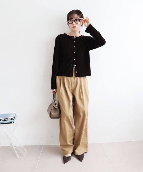 セール】タックカーブチノパンツ（チノパンツ）｜le.coeur blanc