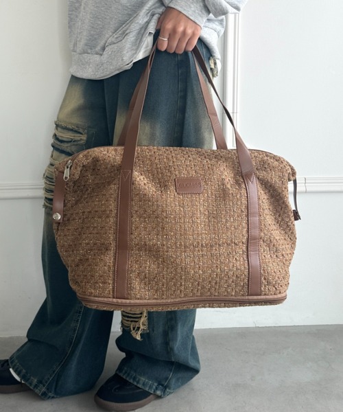 wears（ウェアーズ）の「【拡張型】ツイード風トラベルボストンバッグ（ボストンバッグ・レディース・ホワイト/ブラウン/ブラック・FREE）」の22枚目の写真
