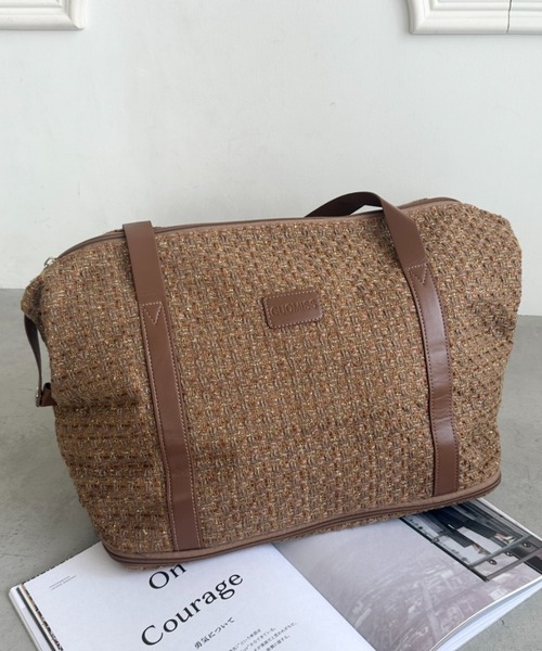 wears（ウェアーズ）の「【拡張型】ツイード風トラベルボストンバッグ（ボストンバッグ・レディース・ホワイト/ブラウン/ブラック・FREE）」の6枚目の写真