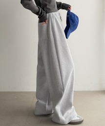 Java（ジャバ）の「《JaVa ジャバコラボ》大人の余白をまとうワイドスウェット。ヘビーウェイトスウェットワイドパンツ（スウェットパンツ・レディース）」