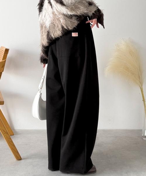 Java(ジャバ)の「《JaVa ジャバコラボ》大人の余白をまとうワイドスウェット。ヘビーウェイトスウェットワイドパンツ(スウェットパンツ・レディース・オートミール/杢グレー/ブラック・LARGE/MEDIUM/SMALL/X-LARGE)」の4枚目の写真