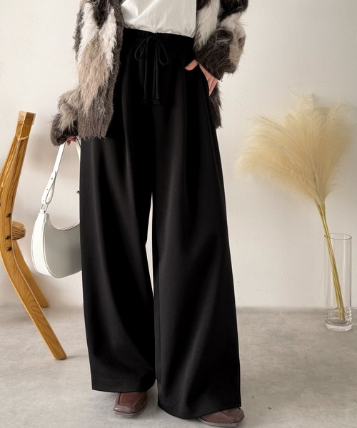 Java(ジャバ)の「《JaVa ジャバコラボ》大人の余白をまとうワイドスウェット。ヘビーウェイトスウェットワイドパンツ(スウェットパンツ・レディース・オートミール/杢グレー/ブラック・LARGE/MEDIUM/SMALL/X-LARGE)」の5枚目の写真