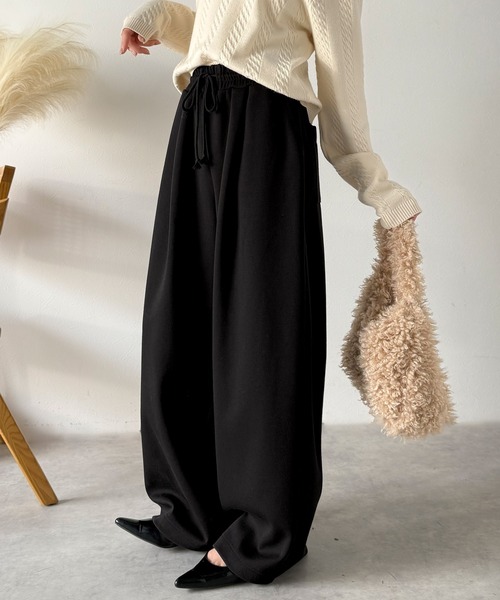 Java(ジャバ)の「《JaVa ジャバコラボ》大人の余白をまとうワイドスウェット。ヘビーウェイトスウェットワイドパンツ(スウェットパンツ・レディース・オートミール/杢グレー/ブラック・LARGE/MEDIUM/SMALL/X-LARGE)」の7枚目の写真