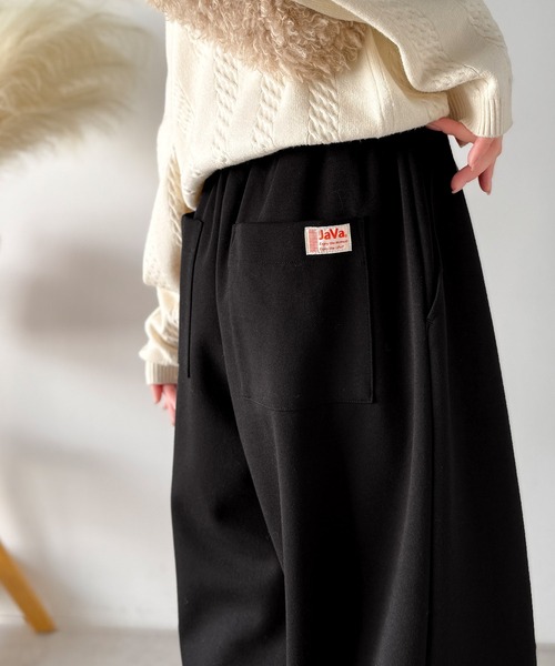 Java(ジャバ)の「《JaVa ジャバコラボ》大人の余白をまとうワイドスウェット。ヘビーウェイトスウェットワイドパンツ(スウェットパンツ・レディース・オートミール/杢グレー/ブラック・LARGE/MEDIUM/SMALL/X-LARGE)」の8枚目の写真
