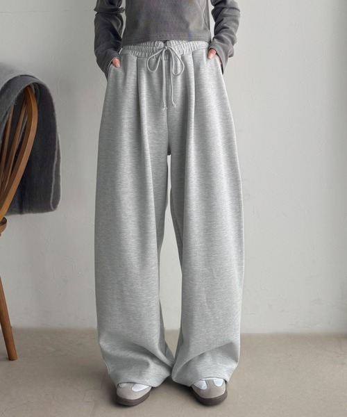 Java(ジャバ)の「《JaVa ジャバコラボ》大人の余白をまとうワイドスウェット。ヘビーウェイトスウェットワイドパンツ(スウェットパンツ・レディース・オートミール/杢グレー/ブラック・LARGE/MEDIUM/SMALL/X-LARGE)」の13枚目の写真