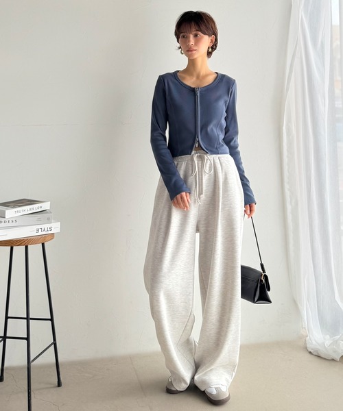 Java(ジャバ)の「《JaVa ジャバコラボ》大人の余白をまとうワイドスウェット。ヘビーウェイトスウェットワイドパンツ(スウェットパンツ・レディース・オートミール/杢グレー/ブラック・LARGE/MEDIUM/SMALL/X-LARGE)」の19枚目の写真