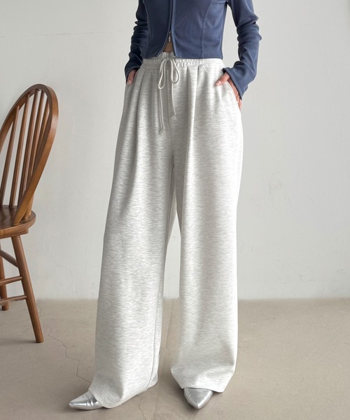 Java(ジャバ)の「《JaVa ジャバコラボ》大人の余白をまとうワイドスウェット。ヘビーウェイトスウェットワイドパンツ(スウェットパンツ・レディース・オートミール/杢グレー/ブラック・LARGE/MEDIUM/SMALL/X-LARGE)」の17枚目の写真