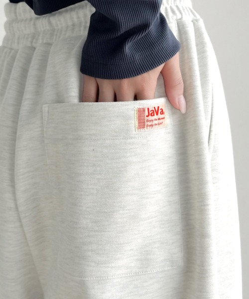 Java(ジャバ)の「《JaVa ジャバコラボ》大人の余白をまとうワイドスウェット。ヘビーウェイトスウェットワイドパンツ(スウェットパンツ・レディース・オートミール/杢グレー/ブラック・LARGE/MEDIUM/SMALL/X-LARGE)」の22枚目の写真