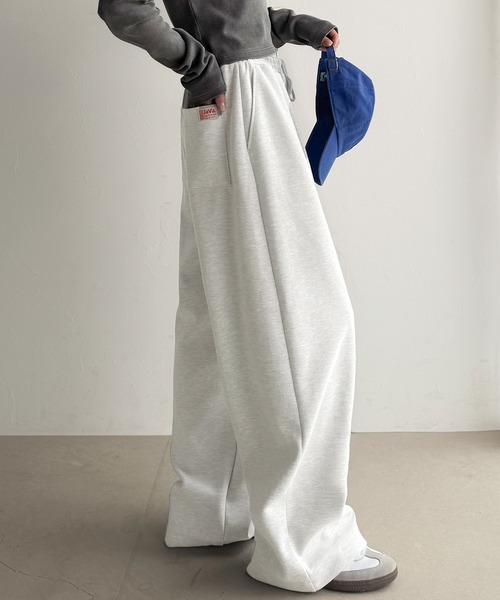 Java(ジャバ)の「《JaVa ジャバコラボ》大人の余白をまとうワイドスウェット。ヘビーウェイトスウェットワイドパンツ(スウェットパンツ・レディース・オートミール/杢グレー/ブラック・LARGE/MEDIUM/SMALL/X-LARGE)」の15枚目の写真