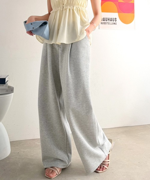 Java(ジャバ)の「《JaVa ジャバコラボ》大人の余白をまとう。ワイドスウェットパンツ(スウェットパンツ・レディース・オートミール/杢グレー/ブラック・LARGE/MEDIUM/SMALL/X-LARGE)」の17枚目の写真