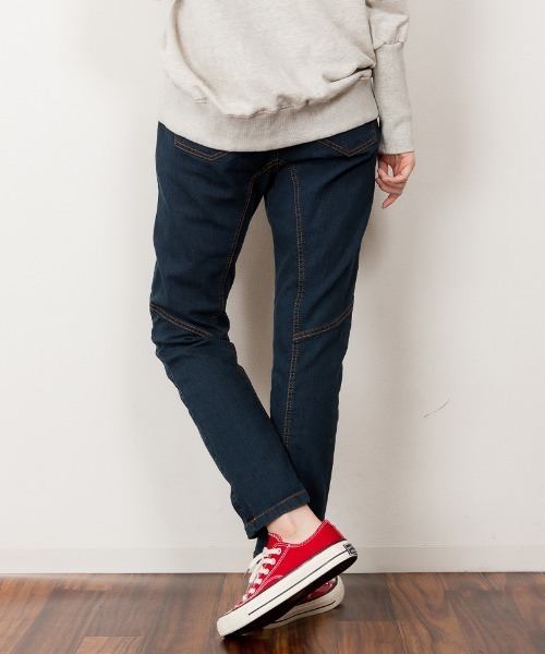 RCD(アールシーディー)の「ウエストリブデニムサルエルパンツ(デニムパンツ・レディース・ワンウォッシュ/ネイビー/ブルー・LL/3L/L/4L/M)」の12枚目の写真