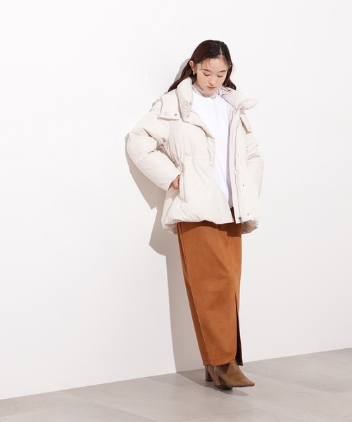 N.（N. Natural Beauty Basic）（エヌエヌナチュラルビューティーベーシック）の「【取り外し可能】フーデットミドルダウン（ダウンジャケット/コート・レディース・ブラック/ブラウン/オフホワイト・MEDIUM/SMALL）」の5枚目の写真