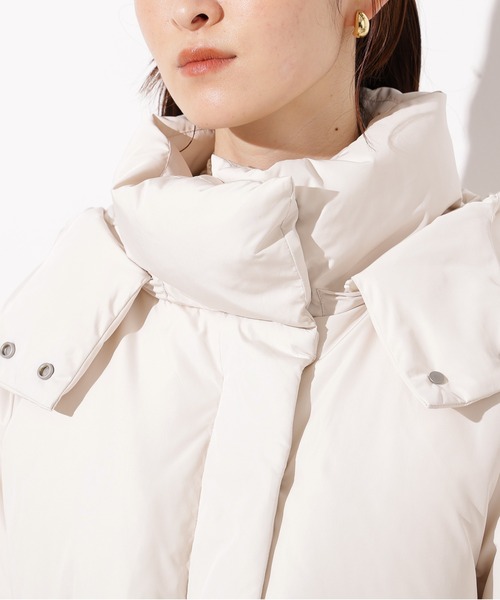 N.（N. Natural Beauty Basic）（エヌエヌナチュラルビューティーベーシック）の「【取り外し可能】フーデットミドルダウン（ダウンジャケット/コート・レディース・ブラック/ブラウン/オフホワイト・MEDIUM/SMALL）」の14枚目の写真