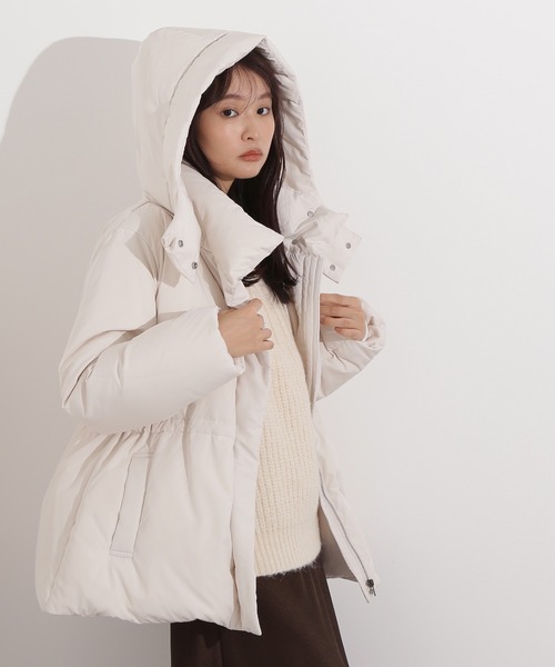 セール】【取り外し可能】フーデットミドルダウン（ダウンジャケット