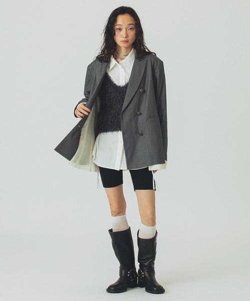 ROSE BUD（ローズバッド）の「TAILORED JACKET（テーラードジャケット・レディース・ネイビー/グレー・S/M）」の6枚目の写真