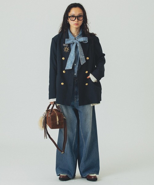 ROSE BUD（ローズバッド）の「TAILORED JACKET（テーラードジャケット・レディース・ネイビー/グレー・S/M）」の15枚目の写真