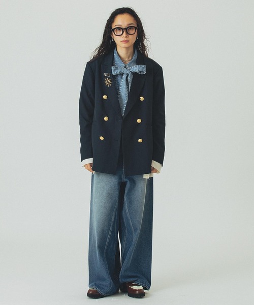 ROSE BUD（ローズバッド）の「TAILORED JACKET（テーラードジャケット・レディース・ネイビー/グレー・S/M）」の17枚目の写真