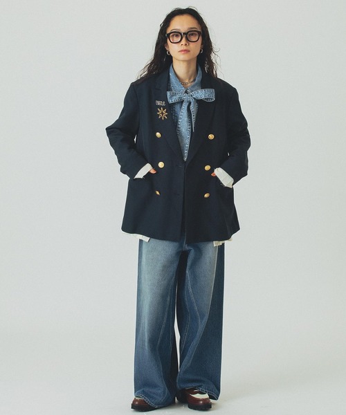 ROSE BUD（ローズバッド）の「TAILORED JACKET（テーラードジャケット・レディース・ネイビー/グレー・S/M）」の18枚目の写真