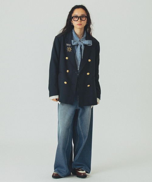 ROSE BUD（ローズバッド）の「TAILORED JACKET（テーラードジャケット・レディース・ネイビー/グレー・S/M）」の19枚目の写真