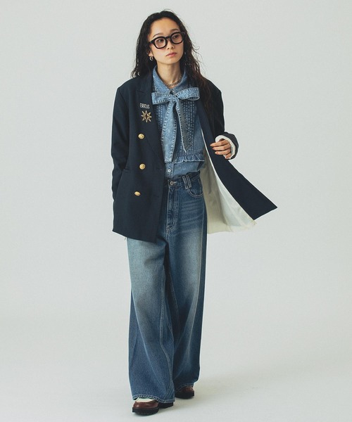 ROSE BUD（ローズバッド）の「TAILORED JACKET（テーラードジャケット・レディース・ネイビー/グレー・S/M）」の20枚目の写真