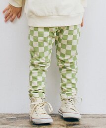 パンツ（グリーン・カーキ/緑色系・チェック柄）ファッション