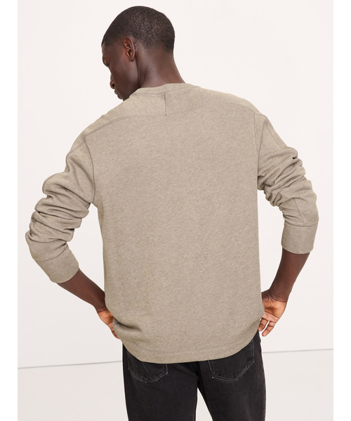 Banana Republic（バナナリパブリック）の「◆スラブ ダブルニット クルーネックTシャツ（ニット/セーター・メンズ・ナチュラル/カーキ/イエロー/ライトブルー/キャメル・M/XL/S/L）」の10枚目の写真