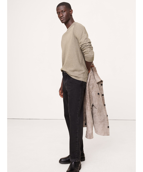 Banana Republic（バナナリパブリック）の「◆スラブ ダブルニット クルーネックTシャツ（ニット/セーター・メンズ・ナチュラル/カーキ/イエロー/ライトブルー/キャメル・M/XL/S/L）」の11枚目の写真