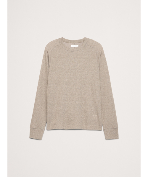 Banana Republic（バナナリパブリック）の「◆スラブ ダブルニット クルーネックTシャツ（ニット/セーター・メンズ・ナチュラル/カーキ/イエロー/ライトブルー/キャメル・M/XL/S/L）」の12枚目の写真