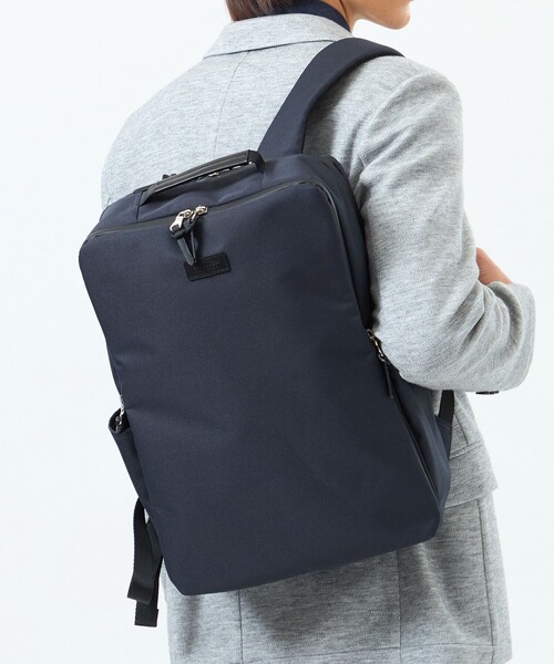 MACKINTOSH PHILOSOPHY（ﾏｯｷﾝﾄｯｼｭ ﾌｨﾛｿﾌｨｰ）の「CORDURA(R) fabric バックパック（バックパック/リュック・メンズ・ブラック/ダークネイビー・FREE）」の4枚目の写真