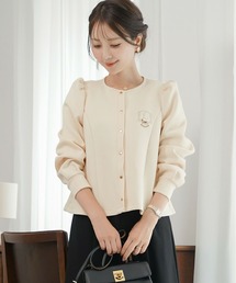 パフスリーブ」に該当するカーディガン/ボレロ（ベージュ系