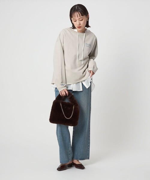 green label relaxing（グリーンレーベルリラクシング）の「【別注】＜Holidays Comfort＞ロゴ スウェット（スウェット・レディース・ブラウン系/レッド/ライトグレー・FREE）」の8枚目の写真