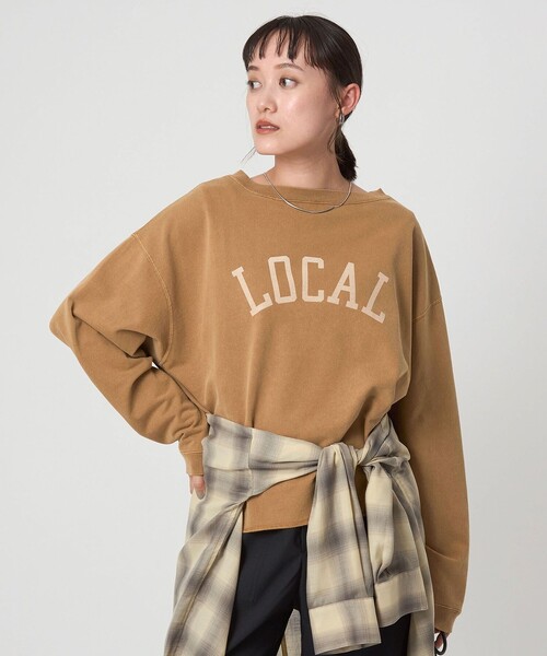 green label relaxing（グリーンレーベルリラクシング）の「【別注】＜Holidays Comfort＞ロゴ スウェット（スウェット・レディース・ブラウン系/レッド/ライトグレー・FREE）」の10枚目の写真