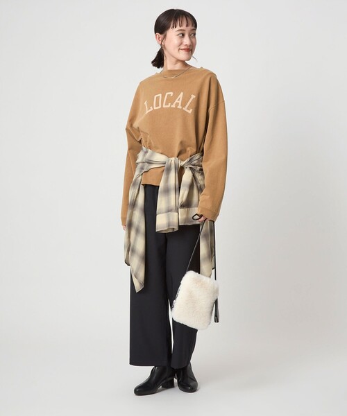 green label relaxing（グリーンレーベルリラクシング）の「【別注】＜Holidays Comfort＞ロゴ スウェット（スウェット・レディース・ブラウン系/レッド/ライトグレー・FREE）」の13枚目の写真