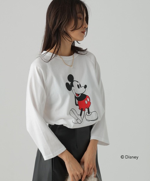 Elura（エルーラ）の「【GOODROCKSPEED】別注 /Mickey/プリント7分Tシャツ /590662（Tシャツ/カットソー・レディース・ブラウン/チャコールグレー/ホワイト・FREE）」の8枚目の写真