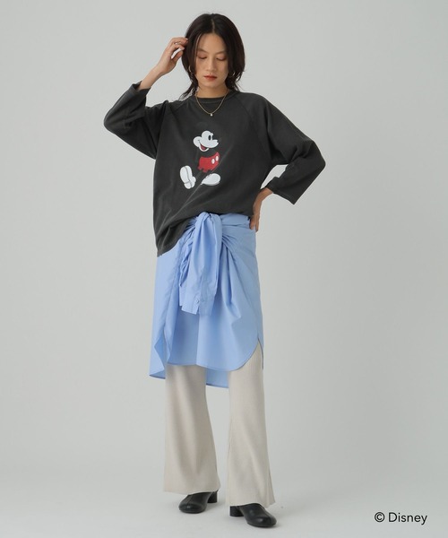 Elura（エルーラ）の「【GOODROCKSPEED】別注 /Mickey/プリント7分Tシャツ /590662（Tシャツ/カットソー・レディース・ブラウン/チャコールグレー/ホワイト・FREE）」の6枚目の写真