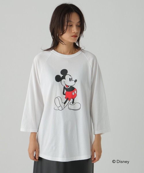 Elura（エルーラ）の「【GOODROCKSPEED】別注 /Mickey/プリント7分Tシャツ /590662（Tシャツ/カットソー・レディース・ブラウン/チャコールグレー/ホワイト・FREE）」の22枚目の写真