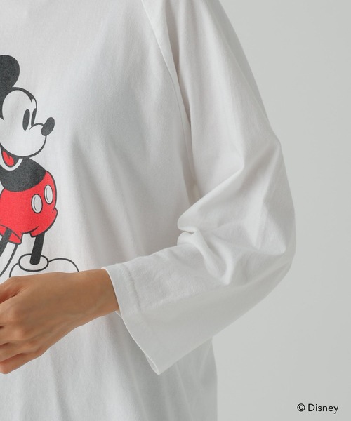 Elura（エルーラ）の「【GOODROCKSPEED】別注 /Mickey/プリント7分Tシャツ /590662（Tシャツ/カットソー・レディース・ブラウン/チャコールグレー/ホワイト・FREE）」の17枚目の写真
