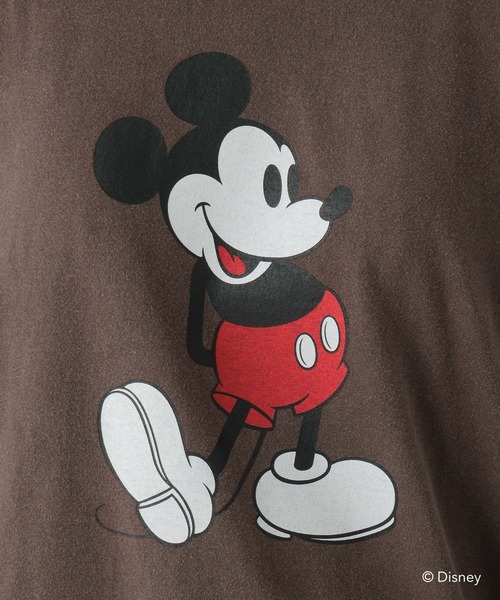 Elura（エルーラ）の「【GOODROCKSPEED】別注 /Mickey/プリント7分Tシャツ /590662（Tシャツ/カットソー・レディース・ブラウン/チャコールグレー/ホワイト・FREE）」の4枚目の写真