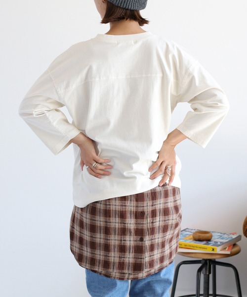 cepo（セポ）の「ナンバリングフットボールTee（Tシャツ/カットソー・レディース・ベージュ/チャコール・M）」の22枚目の写真