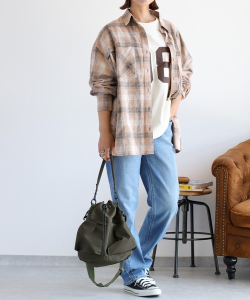 cepo（セポ）の「ナンバリングフットボールTee（Tシャツ/カットソー・レディース・ベージュ/チャコール・M）」の17枚目の写真