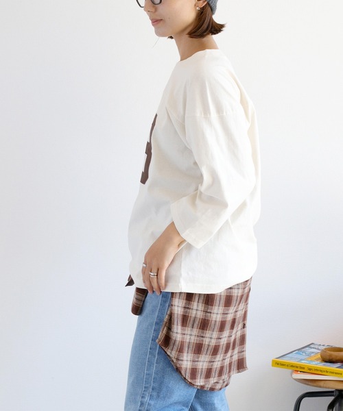 cepo（セポ）の「ナンバリングフットボールTee（Tシャツ/カットソー・レディース・ベージュ/チャコール・M）」の21枚目の写真