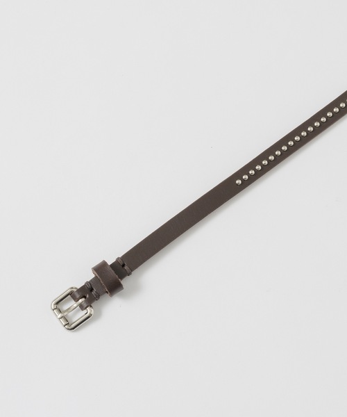 igi（イジ）の「SLIM STUD BELT / スリムスタッズリアルレザーベルト（ベルト・レディース・ブラック/ブラウン・FREE）」の17枚目の写真