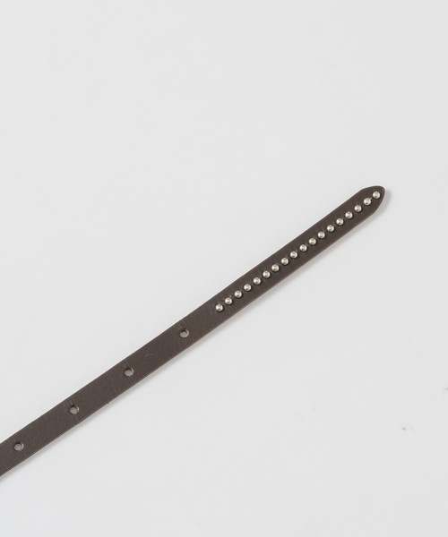 igi（イジ）の「SLIM STUD BELT / スリムスタッズリアルレザーベルト（ベルト・レディース・ブラック/ブラウン・FREE）」の19枚目の写真