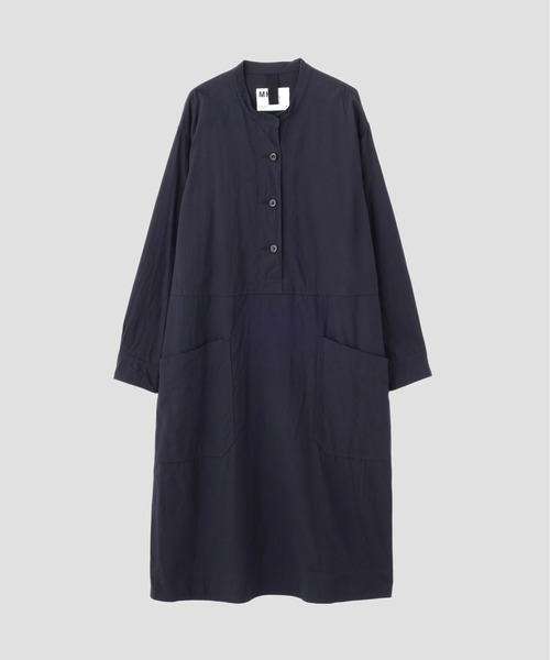 MHL.（エムエイチエル）の「FINE COTTON WOOL TWILL（ワンピース・レディース・ネイビー/オリーブ・1/2）」の6枚目の写真