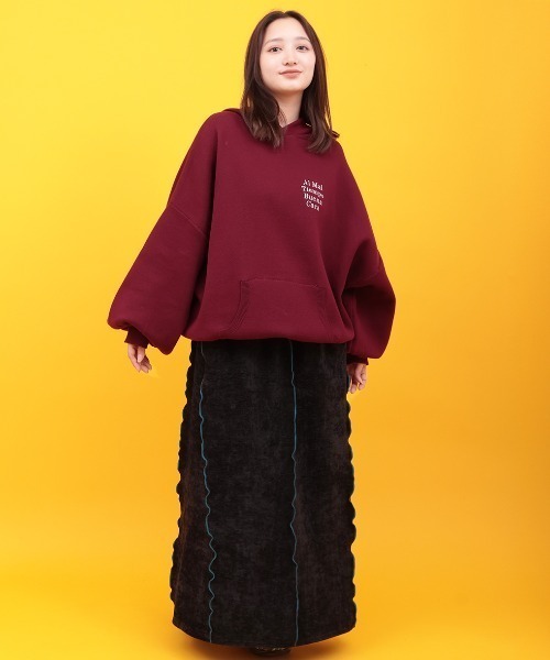 チチカカ（チチカカ）の「Orale! バックロゴニットフーディー（ニット/セーター・レディース・ネイビー/ボルドー/ライトグレー・FREE）」の8枚目の写真